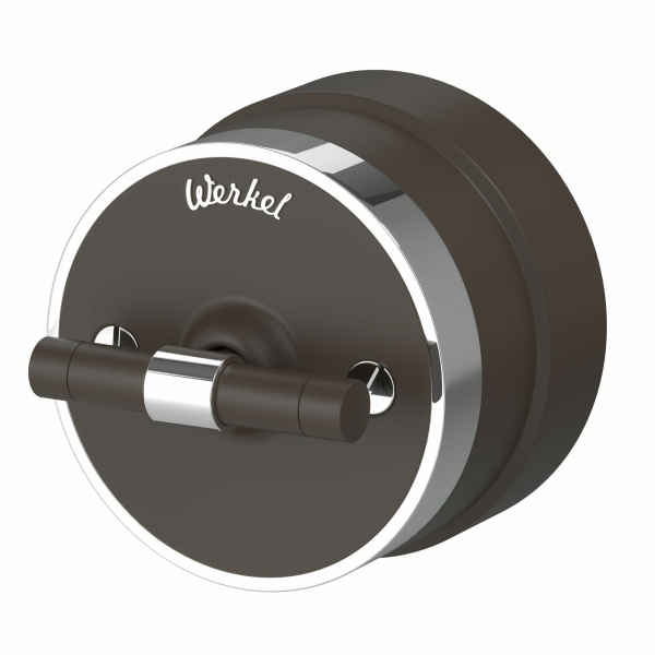 Переключатель одноклавишный (мокко матовый/хром) Vintage ОУ IP20 Werkel