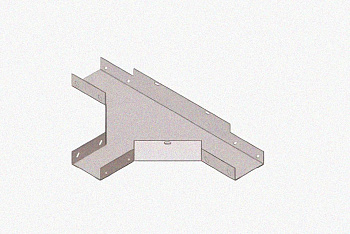 Лоток тройниковый замковый глухой ОТЗГ 50х50 УТ1,5, горячее цинкование, S1,0