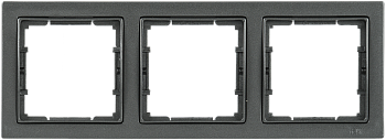 Рамка 3-местная квадратная РУ-3-БА BOLERO Q1 антрацит IEK