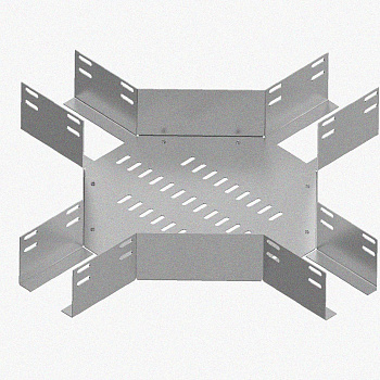 Лоток крестообразный перфорированный КМ 100х100 УХЛ1, оцинкованный лист S1,0