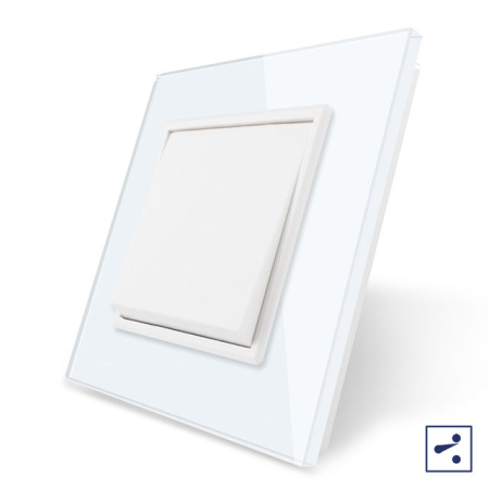 Механический проходной выключатель 1 клавиша Белый Livolo