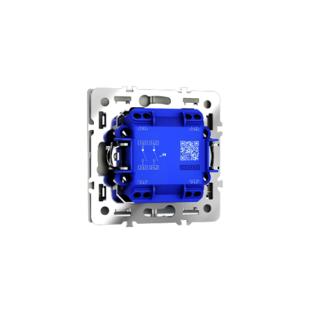 Выключатель встраиваемый Voltum S70 двухклавишный с подсветкой 10А, (сталь)
