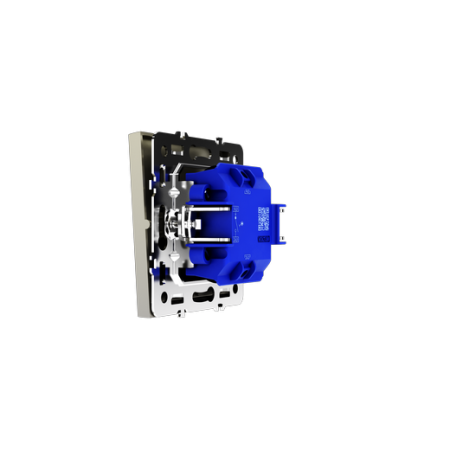 Выключатель встраиваемый Voltum S70 одноклавишный с подсветкой 10А, (шелк)