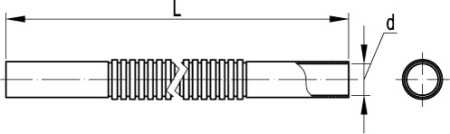 Муфта гибкая труба-труба, IP64, д.32мм DKC