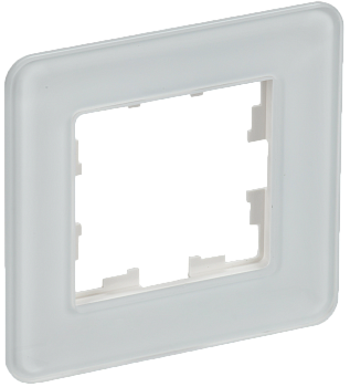 BRITE Рамка 1-мест. РУ-1-2-Бр стекло бел. RE IEK