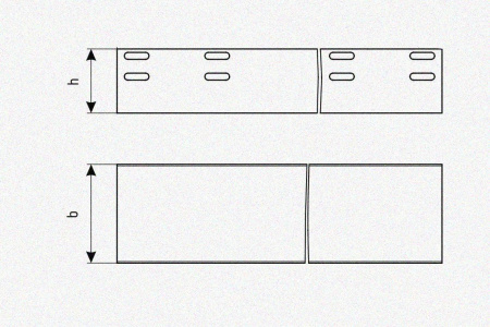 Лоток глухой ЛМГ 400х200х2500 УТ1,5, оцинкованный лист S1,5