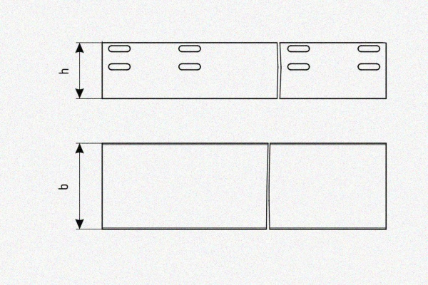 Лоток глухой ЛМГ 400х200х2500 УТ1,5, оцинкованный лист S1,5