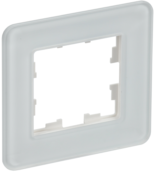 BRITE Рамка 1-мест. РУ-1-2-Бр стекло бел. RE IEK