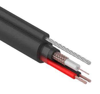 Кабель КВК-П-2 +2x0,75 кв.мм (Cu/Cu) черный (200 м) REXANT