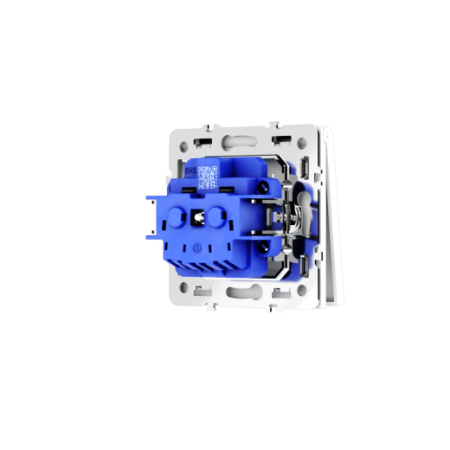 Розетка встраиваемая Voltum S70 с заземлением, защитными шторками и крышкой 16А, (белый матовый)