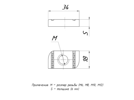 STRUT-гайка (канальная) М10 EKF