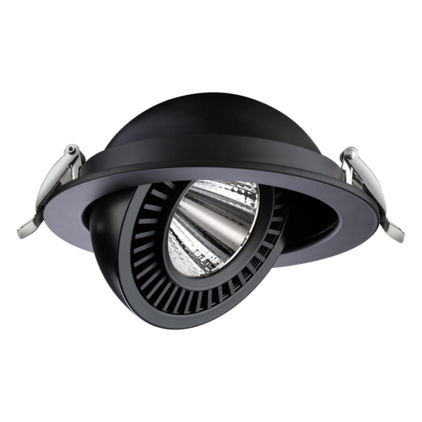 Св-к встр.св/д IP20 LED 18W 1600Лм 4000K 220V GESSO черный NOVOTECH