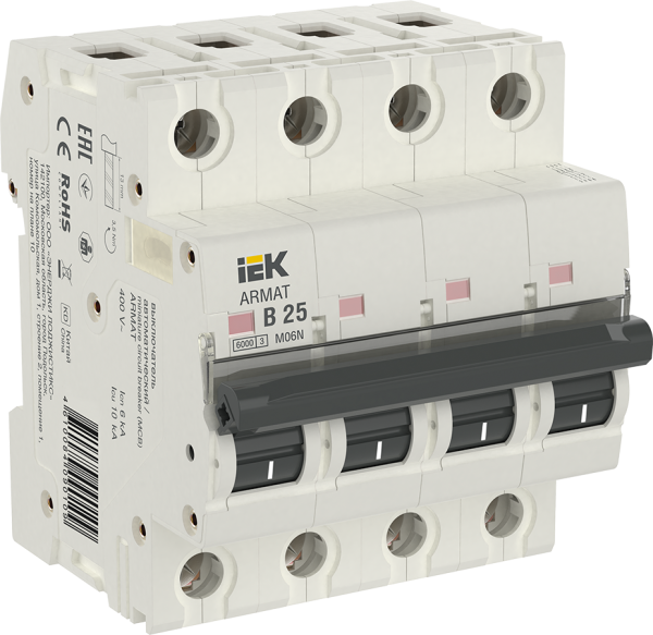 Выключатель автоматический ВА МОД M06N 4П В 25А ARMAT IEK