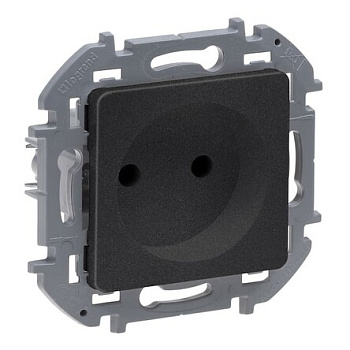 INSPIRIA Механизм розетки без лицевой панели СУ 1 мест. без зазем. 16А антрацит IP20 Legrand