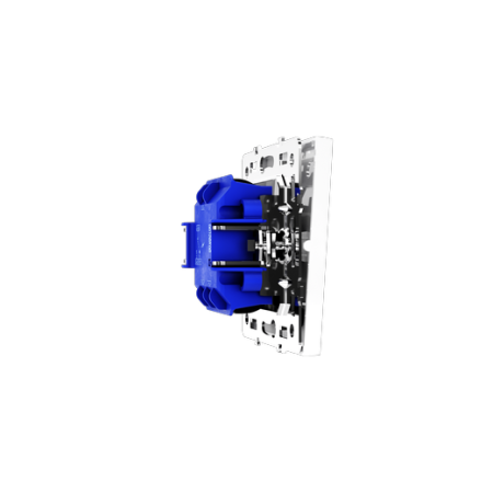 Проходной переключатель встраиваемый Voltum S70 одноклавишный с подсветкой 10А, (белый глянцевый)