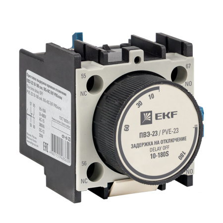 Приставка выдержки времени отключения ПВЭ-23 10-180сек NO+NC PROxima EKF
