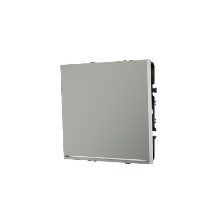 Выключатель встраиваемый Voltum S70 одноклавишный с подсветкой 10А, (сталь)