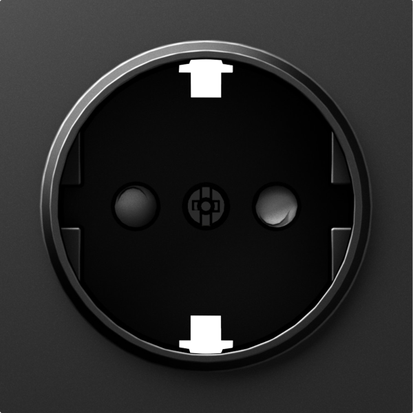 Donel A07 матовый карбон накладка для розетки Schuko с заземлением, со шторками 16A 250 В~,серия DB