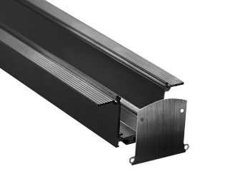 Donel встраиваемый алюминиевый профиль под шпаклевку, 40х76х3000. Цвет: Черный матовый, RAL9005,Серия:DN8ALE