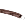 Труба гофр, ПВХ с протяжкой d20 мм (25 м) темное дерево EKF-Plast