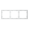 Рамка пластиковая Voltum S70 на 3 поста, (белый матовый)