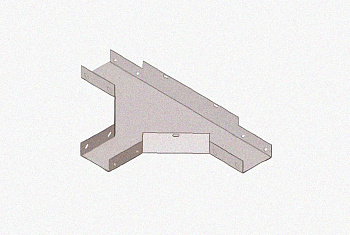 Лоток тройниковый глухой ОТГ 200х50 УТ1,5, оцинкованный лист S1,5