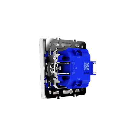 Выключатель встраиваемый Voltum S70 одноклавишный с подсветкой 10А, (белый матовый)
