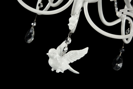 Люстра 8*E14 40Вт Жемчужный белый IP20 Passarinho ARM001-08-W Maytoni