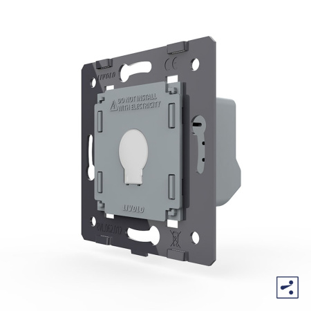 Одноклавишный проходной сенсорный выключатель (механизм) Livolo