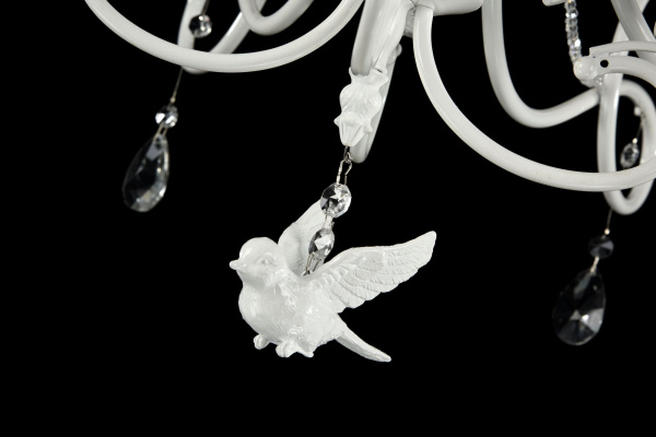 Люстра 8*E14 40Вт Жемчужный белый IP20 Passarinho ARM001-08-W Maytoni