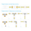 09-101 Комплект коннекторов (Т-образный +3 клипсы) для адресной светод. ленты 12/24В, RGB, IP20, подложка 10мм, 3pin APEYRON