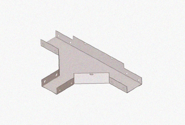 Лоток тройниковый замковый перфорированный ОТЗ 200х85 УХЛ1, оцинкованный лист, S1,5