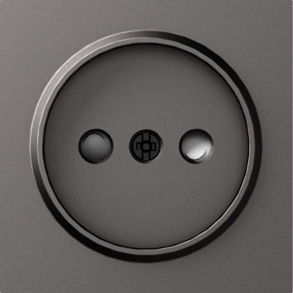 Donel A07 матовый титан накладка для розетки без заземления, со шторками 16A 250 В~,серия DB