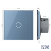 Сенсорный радиоуправляемый диммер 1 клавиша 1 пост Синий Livolo