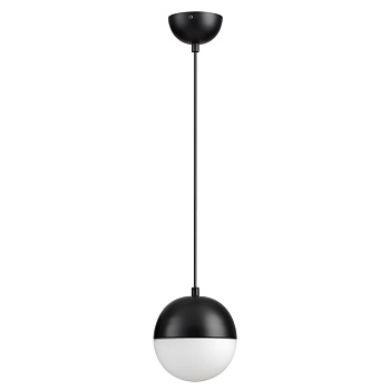 Подвес E27 1*40W PINGA черный/металл/белый/стекло ODEON LIGHT