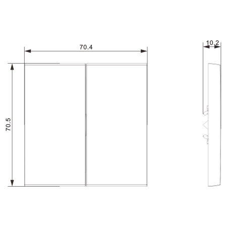 Donel S08 глянцевый белый клавиша для перекрёстного переключателя 2-я, серия DB