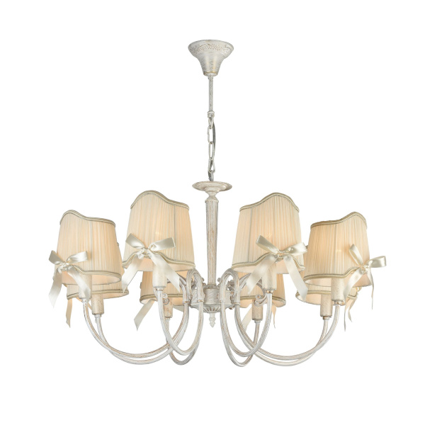 Люстра 8*E14 40Вт Белый с Золотом IP20 Kate FR2749-PL-08-WG Freya