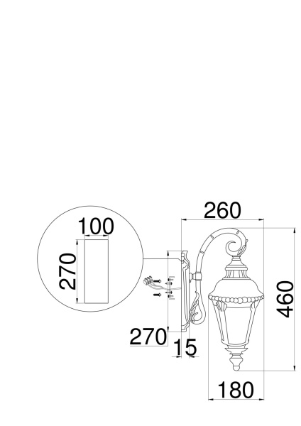 Бра 1*E27 60Вт Зеленый IP20 Goiri O029WL-01GN Outdoor