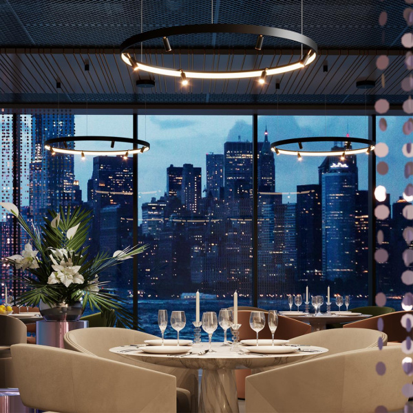 Подвесной св-к с ПДУ IP20 LED 63W+37W 2656Лм 3000-6000K металл/черн с золотом FONDA ODEON LIGHT