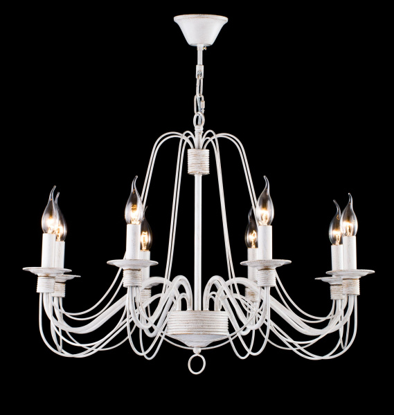 Люстра 8*E14 60Вт Белый с Золотом IP20 Velia FR2046-PL-08-WG Freya