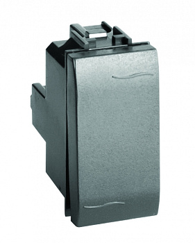 Выключатель типа кнопка, черный, 1мод. DKC