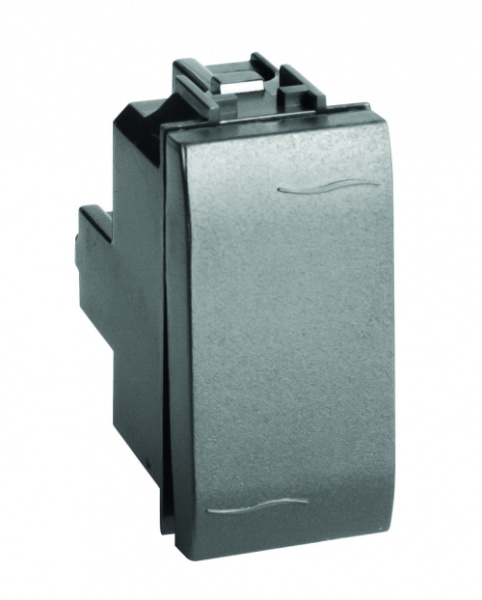 Выключатель типа кнопка, черный, 1мод. DKC