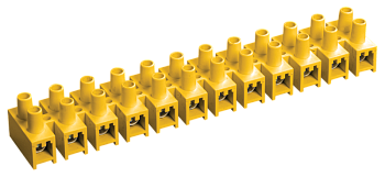 Зажим контактный винтовой ЗВИ-5 н/г 1,5-4,0мм2 желтый (2шт/блистер) IEK