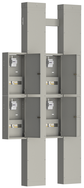 Устройство этажное распред. УЭРМ-41 на 4 кв. с 1ф вводом характер. D IEK