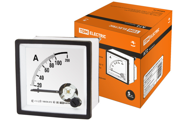 Амперметр А72 100А/5А-1,5 TDM