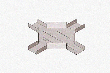 Лоток крестообразный замковый перфорированный КМЗ 200х80 УХЛ1, оцинкованный лист, S1,0