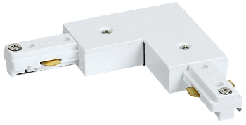 Соединитель L-образный для однофазного шинопровода белый IEK