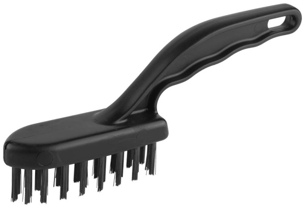 Щетка "ЭКСПЕРТ" проволочная стальная малая с пластмассовой ручкой, 4 ряда ЗУБР