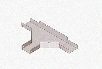 Лоток тройниковый глухой ОТГ 400х50 У3, окрашенный, S1,5