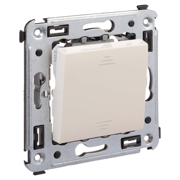 Переключатель одноклавишный в стену, "Avanti", "Ванильная дымка" DKC